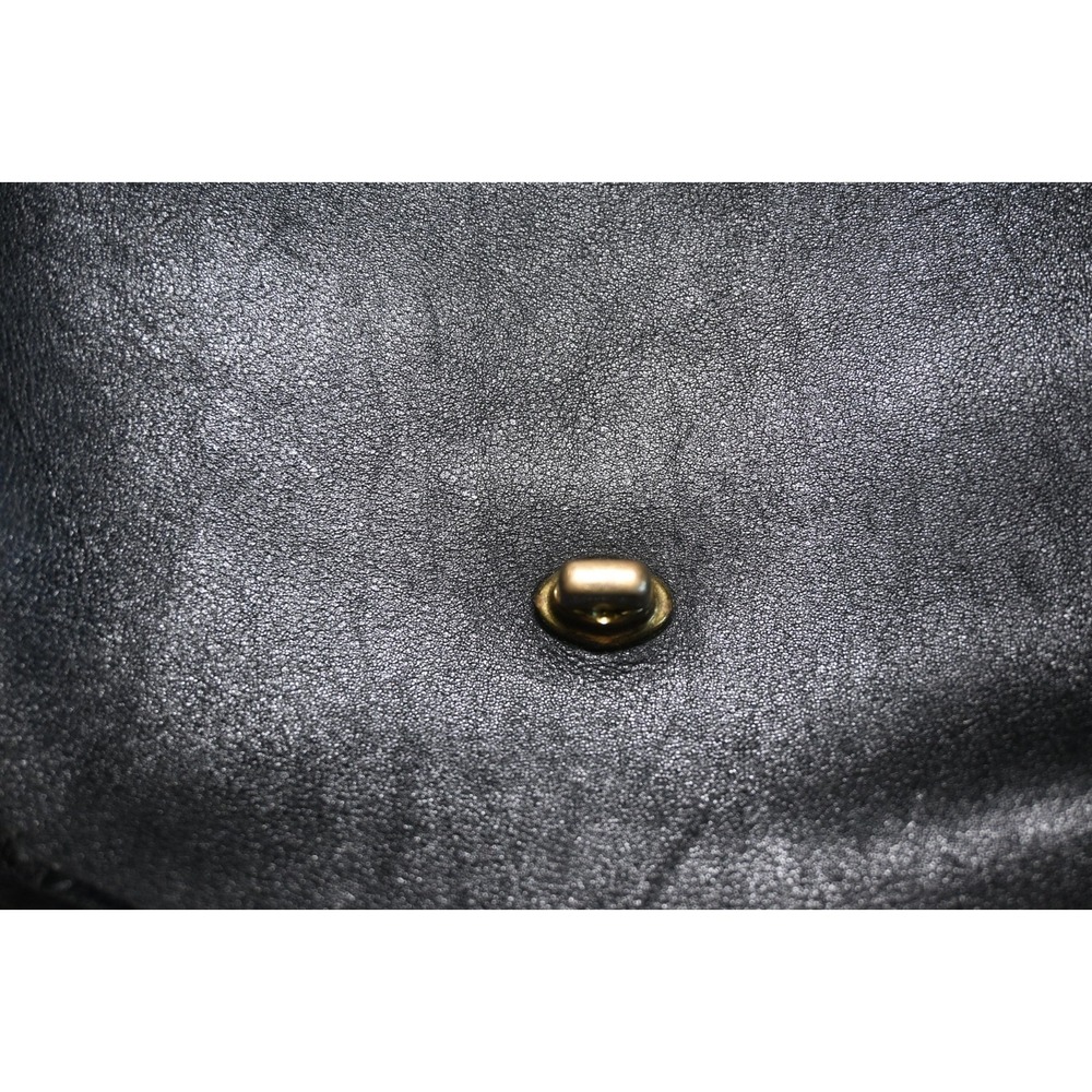 Vintage Coach Black Leather Crossbody Bag Turn Lock Flap USA 9981 - Picture 14 of 16
